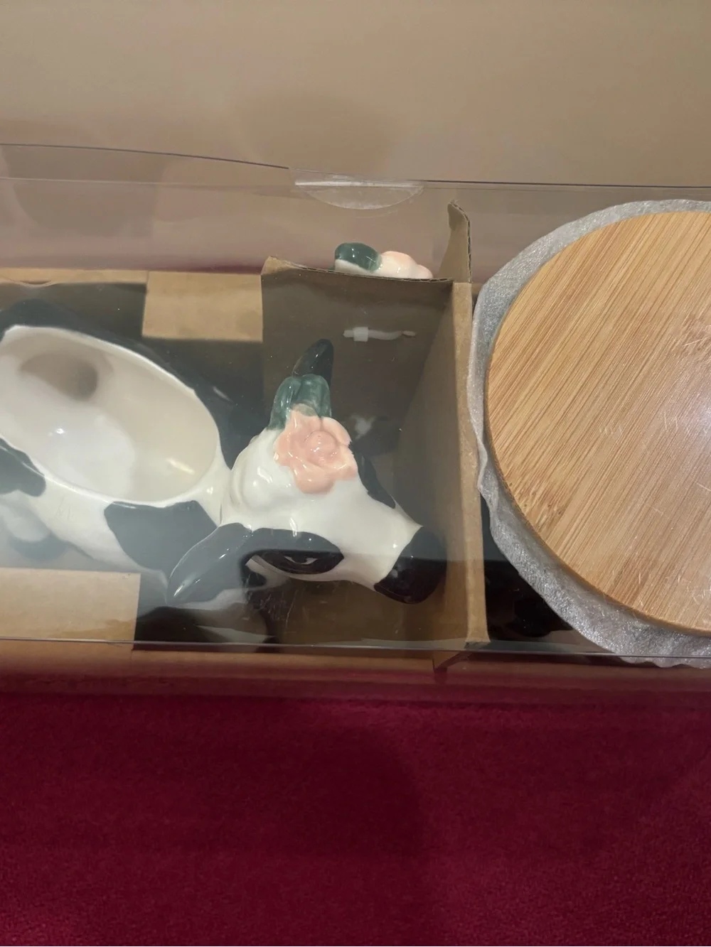 Cost Plus World Market Cow Creamer and Sugar Set- Comes w/Sugar Spoon. NIB.